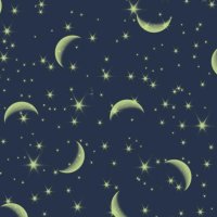 Baumwolle Mond und Sterne