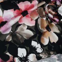 Jerseystoff Flower Army Green