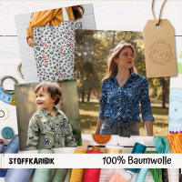 Baumwollstoff Set Bunt4 7er Set