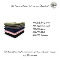 Bündchenstoff Set RIB Bunt3 5er Set