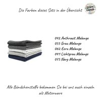 Bündchenstoff Set Meliert 5er Set
