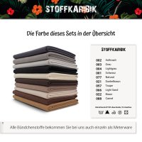 Bündchenstoff Set Grau-/Brauntöne 10er Set