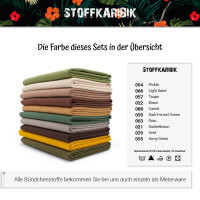 Bündchenstoff Set Naturtöne 10er Set