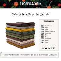 Bündchenstoff Set Naturtöne 10er Set