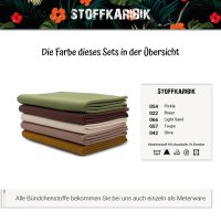 Bündchenstoff Set Naturtöne 5er Set