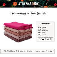 Bündchenstoff Set Rosatöne 5er Set