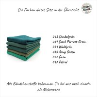 Bündchenstoff Set Grüntöne 5er Set