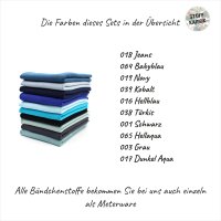 Bündchenstoff Set Blautöne 10er Set