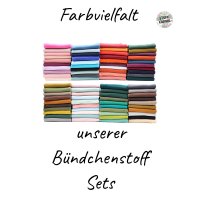 Bündchenstoff Set Blautöne 5er Set