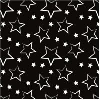 Baumwollstoff Sterne Schwarz