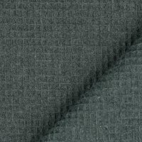 % Waffelpique Meliert 003 I Dunkelgrau