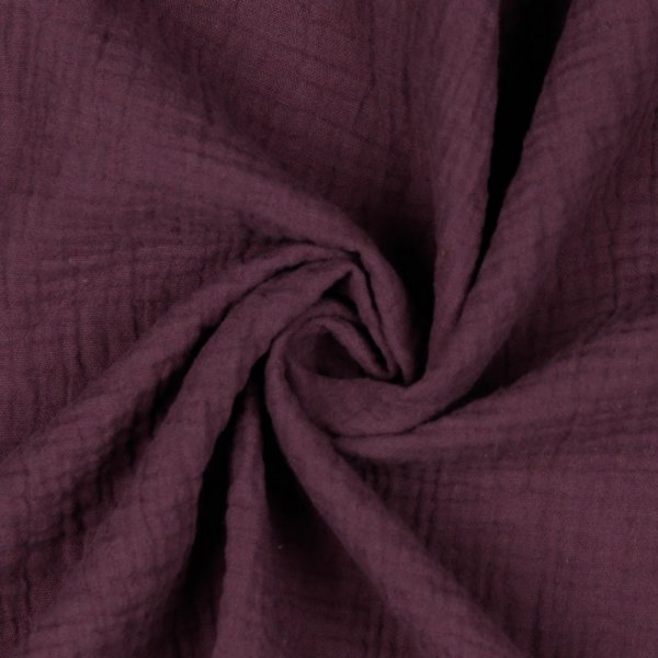 Bio-Musselin Double Gauze 046 Aubergine