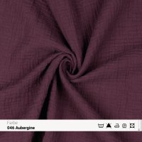 Bio-Musselin Double Gauze 046 Aubergine