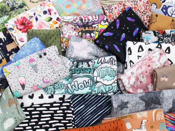 Jerseystofff BUNT (5x0,5m) verschiedene Stoffreste