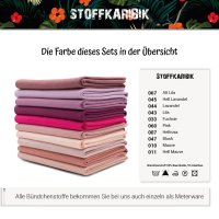 Bündchenstoff Set Rosatöne 10er Set