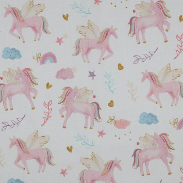 Baumwollstoff Einhorn Digital