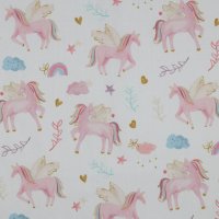 Baumwollstoff Einhorn Digital