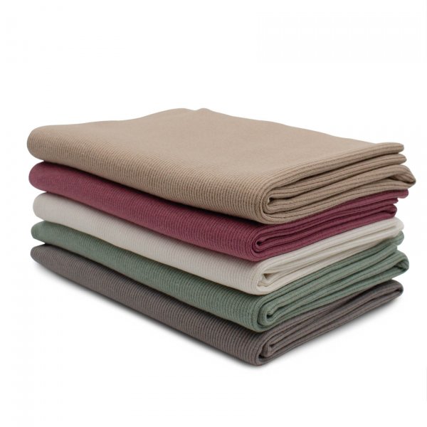 Bündchenstoff Set RIB Bunt 5 5er Set