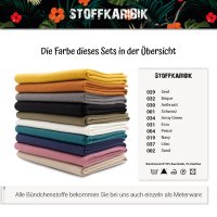 Bündchenstoff Set RIB Bunt 4 10er Set