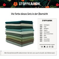 Bündchenstoff Set Grüntöne 2 10er Set