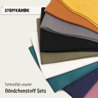 Bündchenstoff Set Bunt 3 10er Set