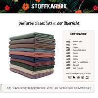 Bündchenstoff Set Bunt 5 10er Set