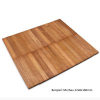 80x Merbau Holzleisten 22x8x160mm