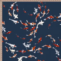 Baumwollstoff Koi Fische