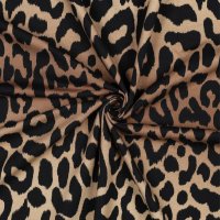 French Terry Leoprint Light Brown