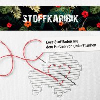 Baumwollstoff Mohnblume Rot