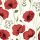 Baumwollstoff Mohnblume Rot