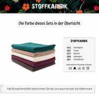 Bündchenstoff Set Naturtöne 4 5er Set