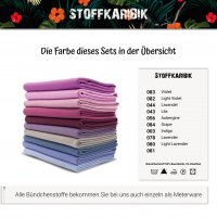 Bündchenstoff Set Lilatöne 1 10er Set