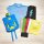 1x EVO Ultraflock DIN A4 Bogen 19 Royalblau