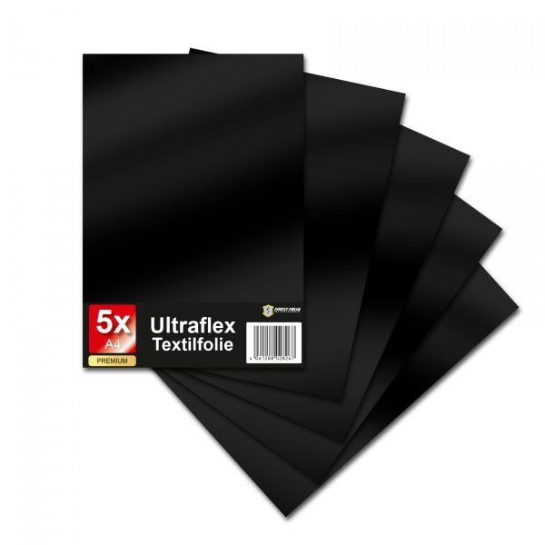 5x Ultraflex S DIN A4 Bögen (30x20cm) 001 Schwarz