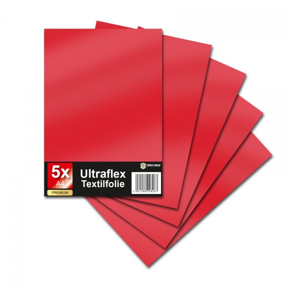5x Ultraflex S DIN A4 Bögen (30x20cm) 049 Rot