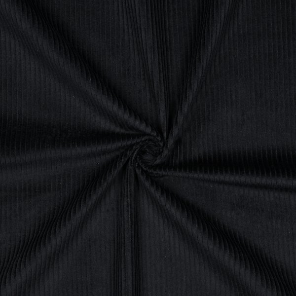 Washed Cord 4.5W 001 Schwarz