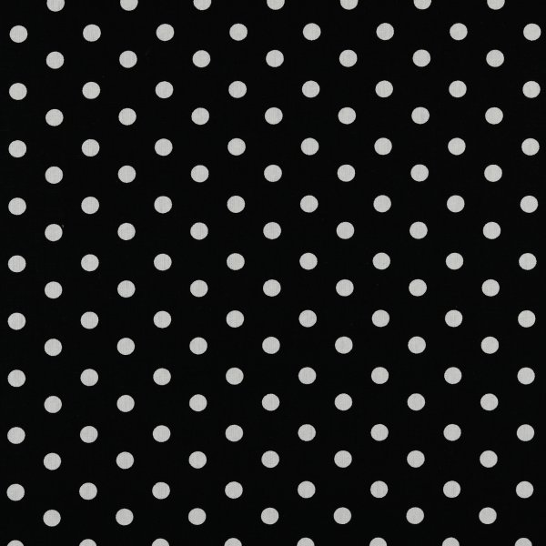 Poplin Petit Dots 001 Schwarz