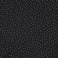 Double Gauze Little Dots 001 Schwarz