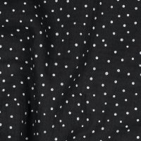 Double Gauze Little Dots 001 Schwarz