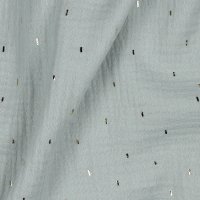 Double Gauze Foil Stripes 001 Mint/Gold