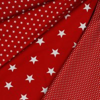 Poplin Petit Stars 004 Red