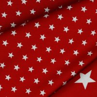 Poplin Petit Stars 004 Red