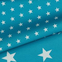 Poplin Petit Stars 009 Turquoise