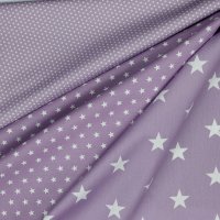 Poplin Petit Stars 015 Lilac