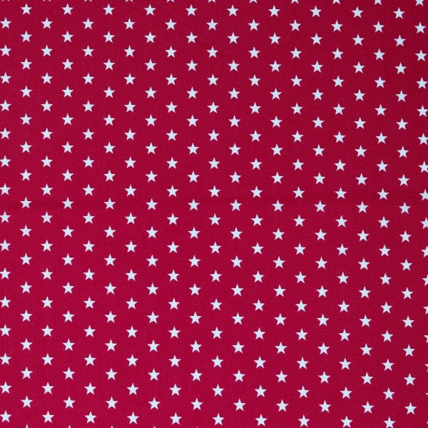 Poplin Petit Stars 018 Cerise