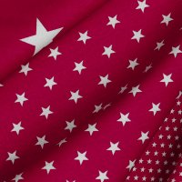 Poplin Petit Stars 018 Cerise