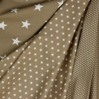 Poplin Petit Stars 019 Taupe