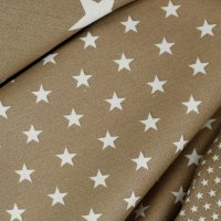 Poplin Petit Stars 019 Taupe