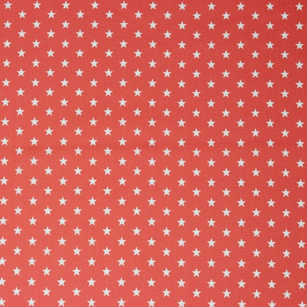 Poplin Petit Stars 024 Coral